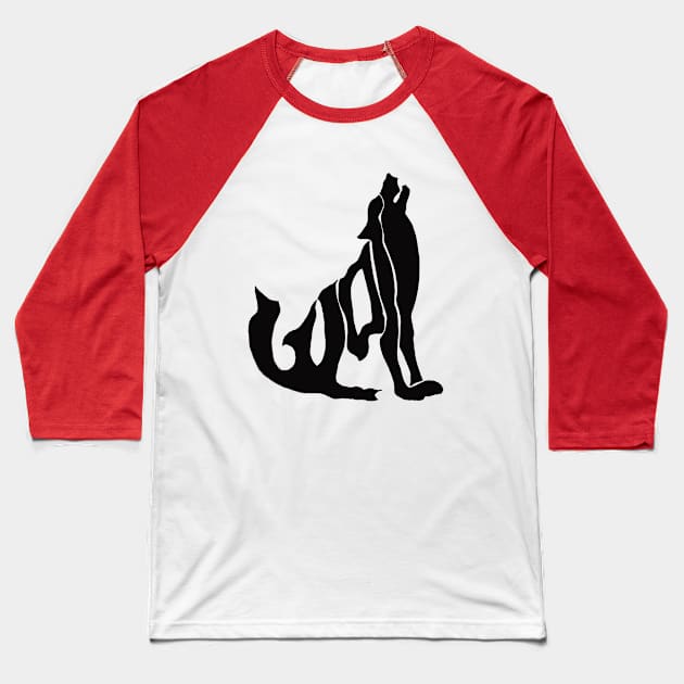 WOLF TYPE Baseball T-Shirt by theartofpablo